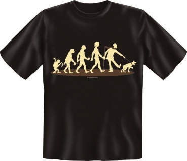 Evolution T-shirt Hund vom Affe bis zum Gassigänger