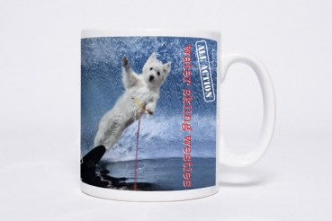 Tasse Motiv West Highland White Terrier Water Skiing