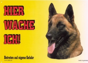 Warnschild Belgischer Schäferhund