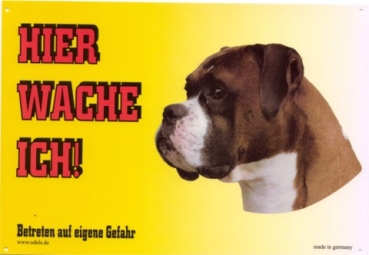 Warnschild Deutscher Boxer Hund
