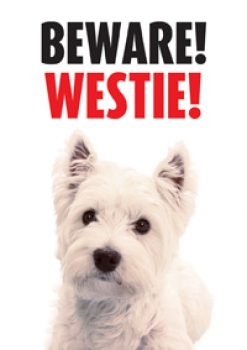Warnschild Beware! Westie