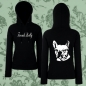 Preview: Girlie Kapuzensweatshirt Motiv Französische Bulldogge 5