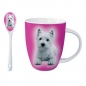 Preview: Kakaotasse Motiv West Highland White Terrier mit Löffel