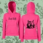 Preview: Girlie Kapuzensweatshirt Motiv Französische Bulldogge 1