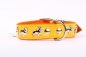 Preview: Motiv Halsband Französische Bulldogge 3cm breit Lederhalsband