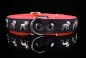 Preview: Motiv Halsband Französische Bulldogge 3cm breit Lederhalsband