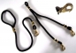 Preview: Koppelleine Doppelleine a Nylon Leine extra große Karabiner Y-Adapter