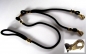 Preview: Koppelleine Doppelleine a Nylon Leine extra große Karabiner Y-Adapter