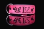 Preview: Halsband I Love my French Bulldog Lederhalsband Französische Bulldogge
