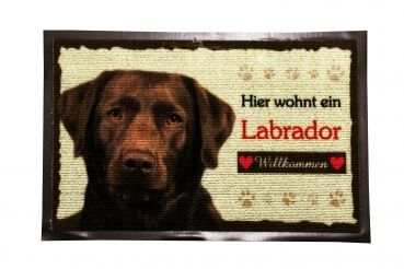 Fussmatte Labrador braun