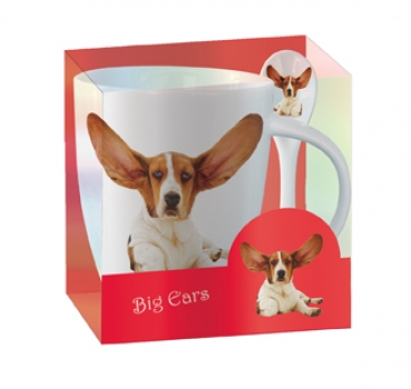 Kakaotasse Motiv Big Ears mit Löffel