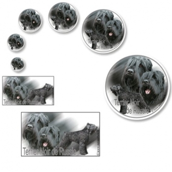Aufkleber Schwarzer Russischer Terrier 1