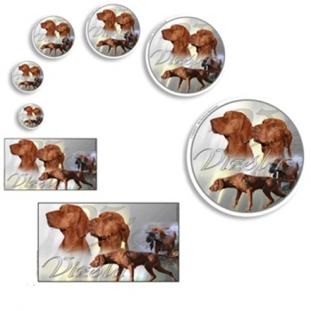 Aufkleber Vizsla 1 Ungarischer Vorstehhund 