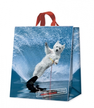 Beschichtete Baumwolltasche West Highland White Terrier Water Sk