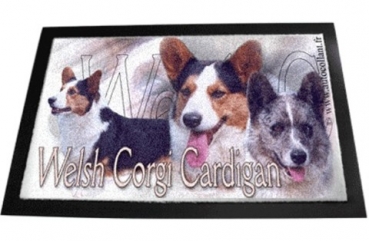 Designer Fussmatte Welsh Corgi Cardigan