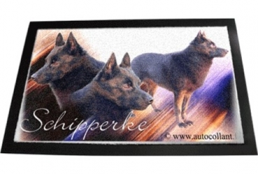 Designer Fussmatte Schipperke 1