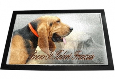 Designer Fussmatte Bloodhound 2 / Chien de Saint Hubert