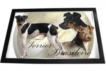 Designer Fussmatte Terrier Brasileiro / Brasilianischer Terrier