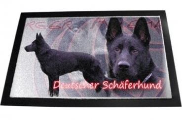 Designer Fussmatte Deutscher Schäferhund 2 schwarz
