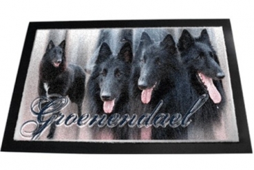 Designer Fussmatte Groenendael 2 Belgischer Schäferhund