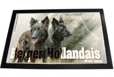 Designer Fussmatte Holländischer Schäferhund 2 Langhaar