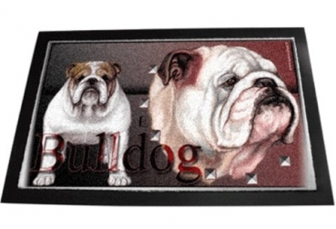 Designer Fussmatte Englische Bulldogge 3