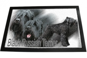 Designer Fussmatte Schwarzer Russischer Terrier 1