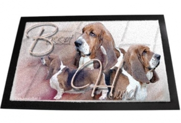 Designer Fussmatte Basset Hound 1