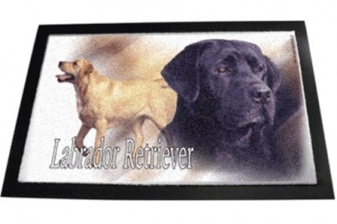 Designer Fussmatte Labrador Retriever schwarz / black 3