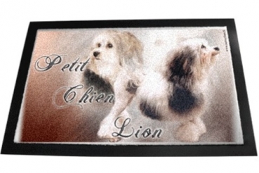 Designer Fussmatte Petit chien lion / kleines Löwchen