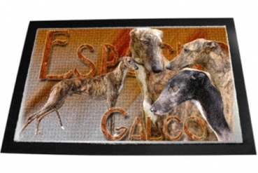 Designer Fussmatte Galgo Espanol / Spanischer Windhund