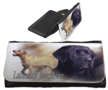 Frauen Geldbörse Brieftasche Labrador Retriever schwarz / black