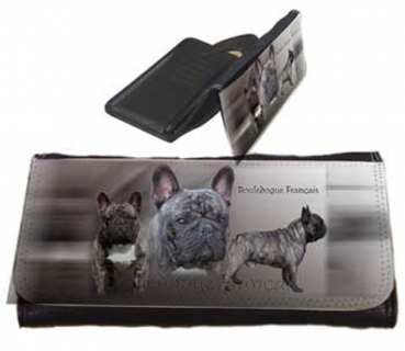 Frauen Geldbörse Brieftasche Französische Bulldogge 3 gestromt