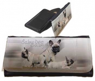 Frauen Geldbörse Brieftasche Französische Bulldogge 4 Welpen fal