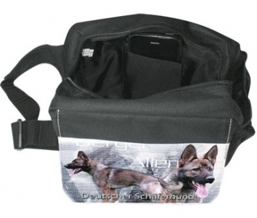 Gürteltasche / Bauchtasche Deutscher Schäferhund 4 grau