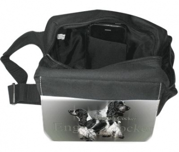 Gürteltasche / Bauchtasche Englisch Cocker Spaniel schwarz-weiss