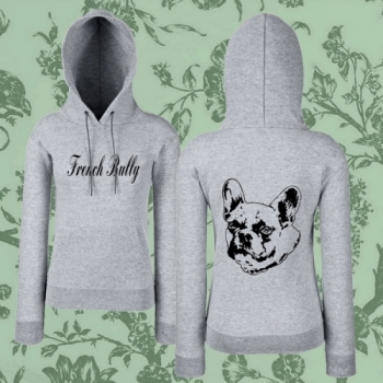 Girlie Kapuzensweatshirt Motiv Französische Bulldogge 2