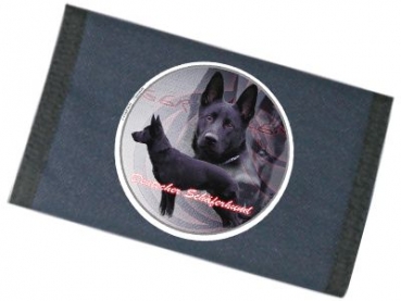 Männer Geldbörse Brieftasche Deutscher Schäferhund 2 schwarz