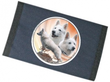Männer Geldbörse Brieftasche weisser Schweizer Schäferhund 1