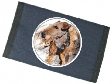 Männer Geldbörse Brieftasche Airedale Terrier