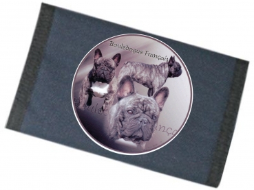 Männer Geldbörse Brieftasche Französische Bulldogge 3 gestromt