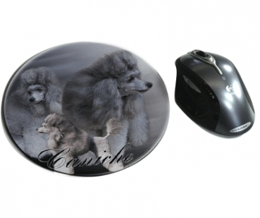 Mousepad Pudel 4 silber