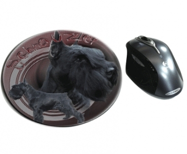 Mousepad Schnauzer 4 schwarz