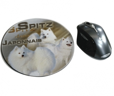 Mousepad Spitz japonnais / weisser Spitz