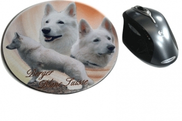 Mousepad weisser Schweizer Schäferhund 1