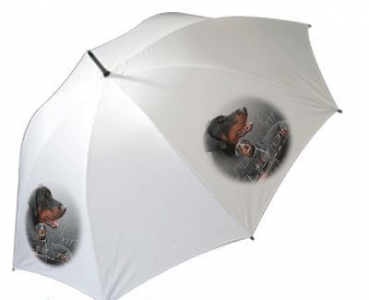 Regenschirm Motiv Dobermann 3 schwarz / rot unkupiert