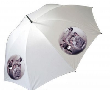 Regenschirm Motiv Französische Bulldogge 3 gestromt