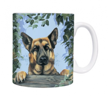 Tasse Motiv Deutscher Schäferhund Springtime