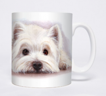 Tasse Motiv West Highland White Terrier Aquarell