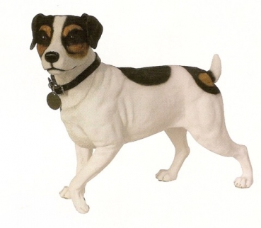 Hundefigur Jack Russell Terrier stehend mit Halsband